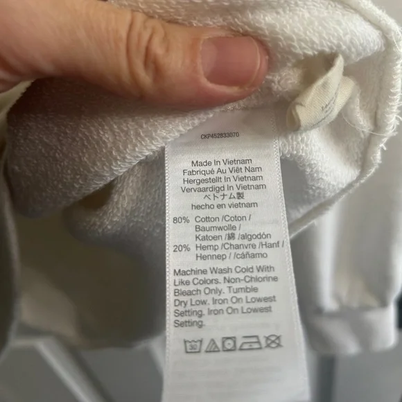 Madewell off-white V-Neck Sweatshirt size M. Oversized. Balloon sleeves - Picture 8 of 16